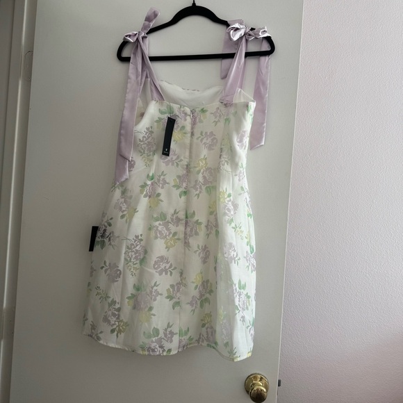 Lulu's Pastel Floral Midi Dress with Lavender Accents - Picture 7 of 10